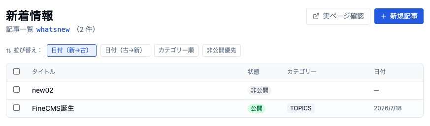 投稿タイプを開いた記事一覧